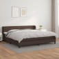 Boxspringbett mit Matratze Braun 200x200 cm Kunstleder