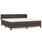 Boxspringbett mit Matratze Braun 200x200 cm Kunstleder