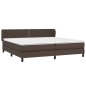 Boxspringbett mit Matratze Braun 200x200 cm Kunstleder