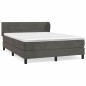 Boxspringbett mit Matratze Dunkelgrau 180x200 cm Samt