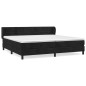 Boxspringbett mit Matratze Schwarz 200x200 cm Samt