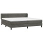 Boxspringbett mit Matratze Dunkelgrau 200x200 cm Samt