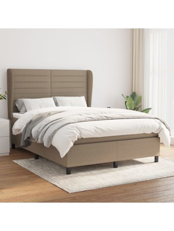 Boxspringbett mit Matratze Taupe 140x190 cm Stoff