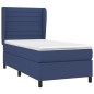 Boxspringbett mit Matratze Blau 80x200 cm Stoff