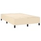 Boxspringbett mit Matratze Creme 140x190 cm Stoff