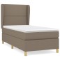 Boxspringbett mit Matratze Taupe 80x200 cm Stoff