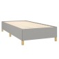 Boxspringbett mit Matratze Hellgrau 90x190 cm Stoff