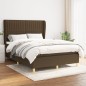 Boxspringbett mit Matratze Dunkelbraun 140x190 cm Stoff