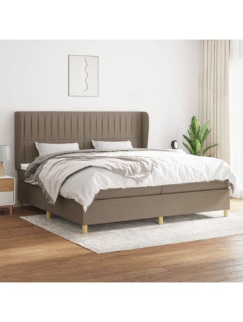 Boxspringbett mit Matratze Taupe 200x200 cm Stoff