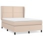 Boxspringbett Matratze Cappuccino-Braun 140x200cm Kunstleder