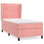 Boxspringbett mit Matratze Rosa 100x200 cm Samt