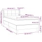 Boxspringbett mit Matratze Schwarz 80x200 cm Stoff