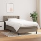 Boxspringbett mit Matratze Taupe 80x200 cm Stoff