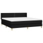 Boxspringbett mit Matratze Schwarz 180x200 cm Stoff