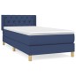 Boxspringbett mit Matratze Blau 80x200 cm Stoff