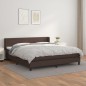 Boxspringbett mit Matratze Braun 160x200 cm Kunstleder