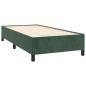 Boxspringbett mit Matratze Dunkelgrün 100x200 cm Samt