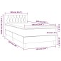 Boxspringbett mit Matratze & LED Dunkelbraun 100x200 cm Stoff