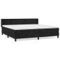 Boxspringbett mit Matratze Schwarz 200x200 cm Samt