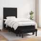 Boxspringbett mit Matratze Schwarz 100x200 cm Stoff