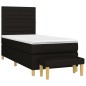 Boxspringbett mit Matratze Schwarz 100x200 cm Stoff