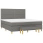 Boxspringbett mit Matratze Dunkelgrau 180x200 cm Stoff