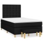 Boxspringbett mit Matratze Schwarz 120x200 cm Stoff