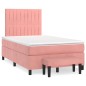 Boxspringbett mit Matratze Rosa 120x200 cm Samt