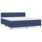 Boxspringbett mit Matratze Blau 160x200 cm Stoff