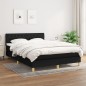 Boxspringbett mit Matratze Schwarz 140x200 cm Stoff