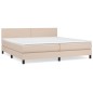 Boxspringbett Matratze Cappuccino-Braun 200x200cm Kunstleder