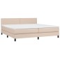 Boxspringbett Matratze Cappuccino-Braun 200x200cm Kunstleder