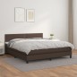 Boxspringbett mit Matratze Braun 180x200 cm Kunstleder