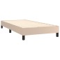 Boxspringbett mit Matratze Cappuccino-Braun 80x200cm Kunstleder