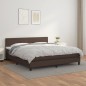 Boxspringbett mit Matratze Braun 160x200 cm Kunstleder