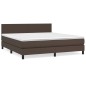 Boxspringbett mit Matratze Braun 160x200 cm Kunstleder