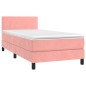 Boxspringbett mit Matratze Rosa 90x200 cm Samt