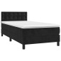 Boxspringbett mit Matratze Schwarz 80x200 cm Samt