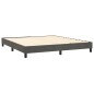 Boxspringbett mit Matratze Dunkelgrau 180x200 cm Samt