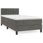 Boxspringbett mit Matratze Dunkelgrau 80x200 cm Samt