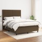 Boxspringbett mit Matratze Dunkelbraun 140x190 cm Stoff