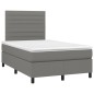 Boxspringbett mit Matratze Dunkelgrau 120x200 cm Stoff