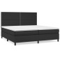 Boxspringbett mit Matratze Schwarz 200x200 cm Kunstleder