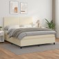 Boxspringbett mit Matratze Creme 180x200 cm Kunstleder