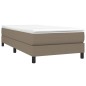 Boxspringbett mit Matratze Taupe 100x200 cm Stoff