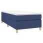 Boxspringbett mit Matratze Blau 100x200 cm Stoff