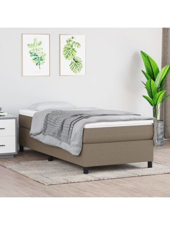 Boxspringbett mit Matratze Taupe 100x200 cm Stoff