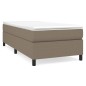 Boxspringbett mit Matratze Taupe 100x200 cm Stoff