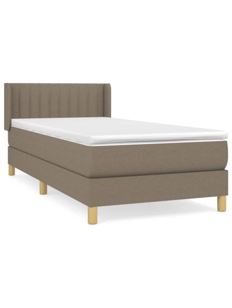 Boxspringbett mit Matratze Taupe 80x200 cm Stoff