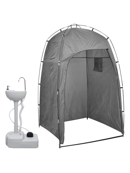 Tragbarer Camping-Handwaschbecken mit Zelt 20 L